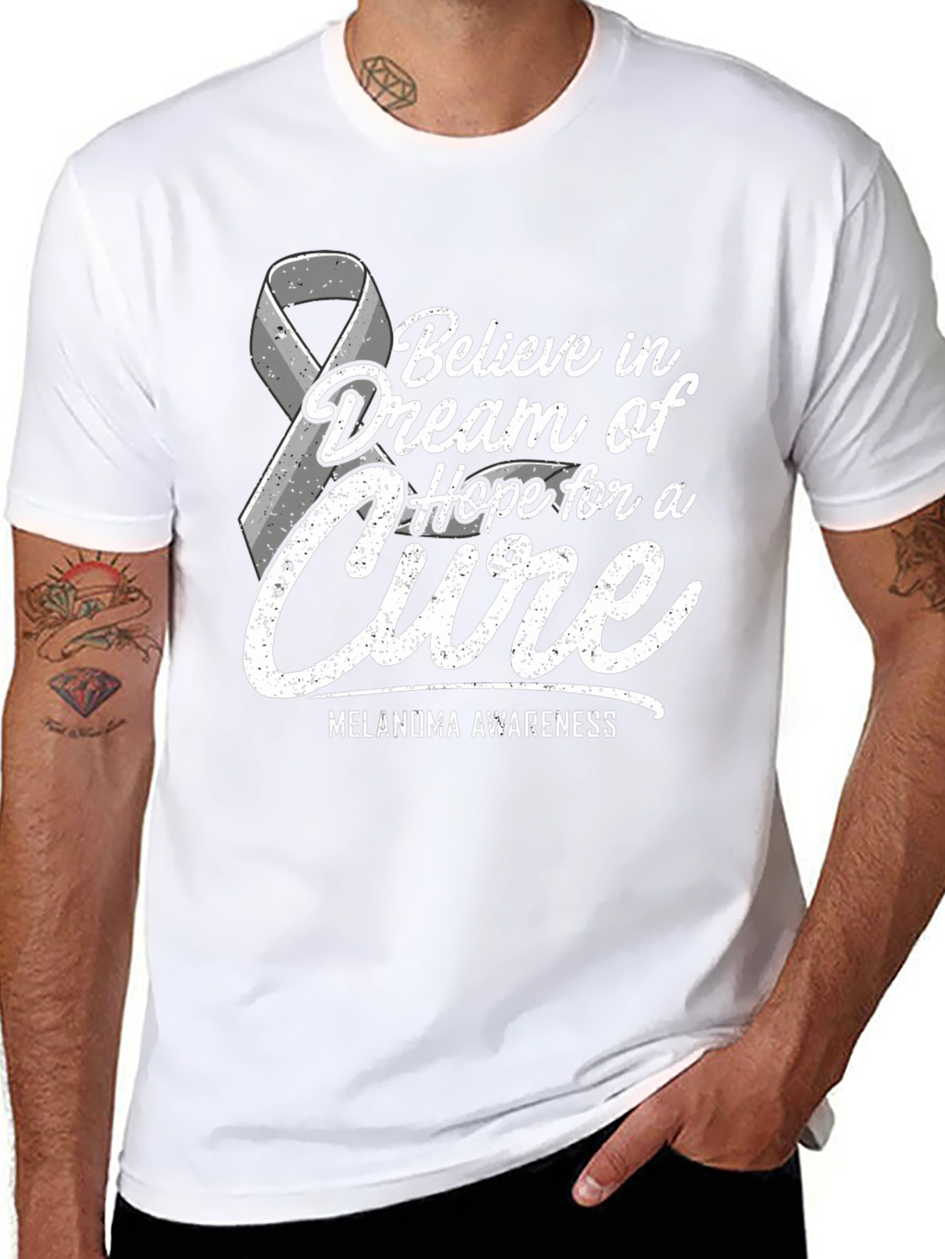 Melanoma Awareness T-Shirt - Believe in a Cure