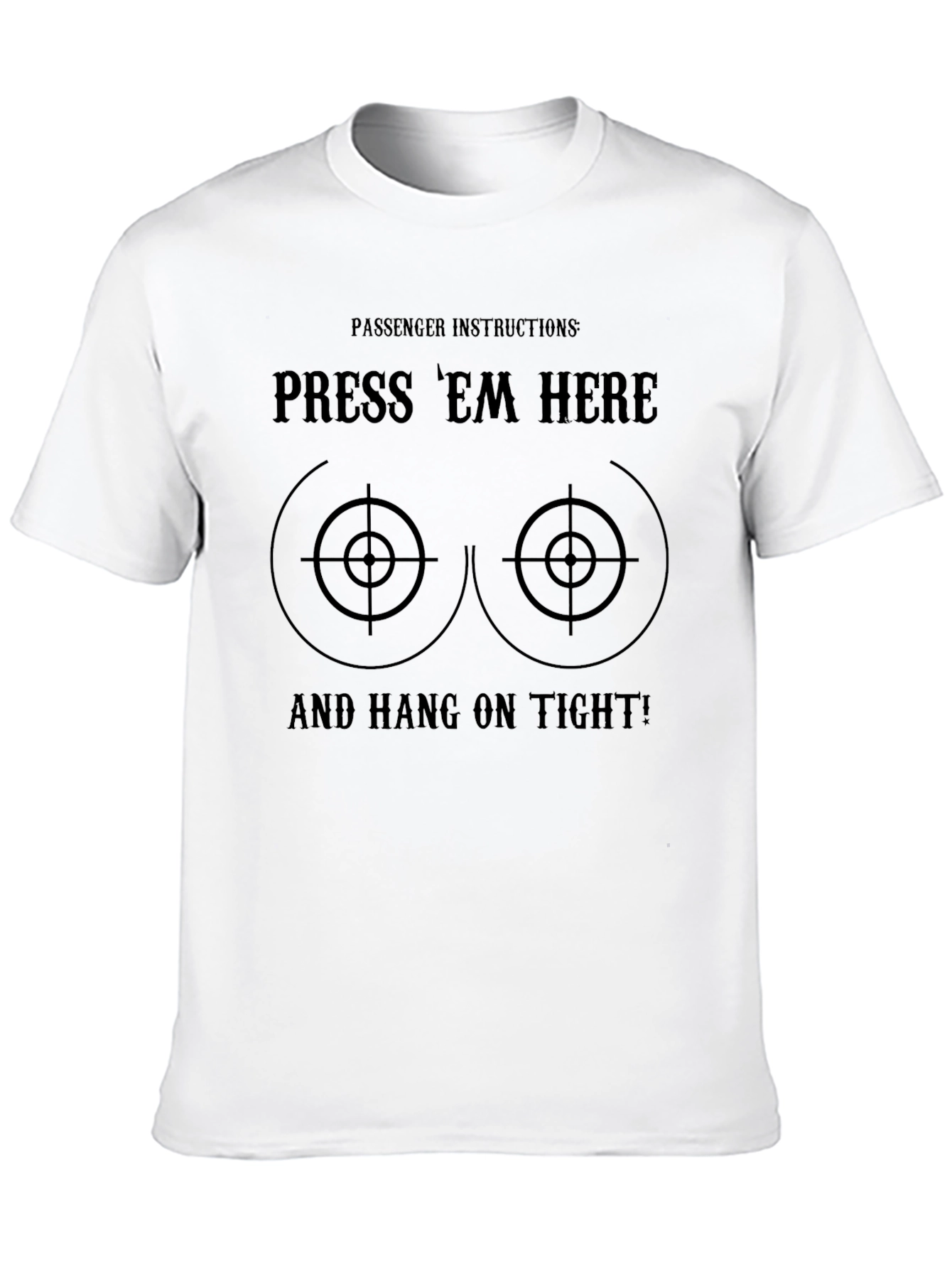 Funny Passenger Instructions Graphic T-Shirt