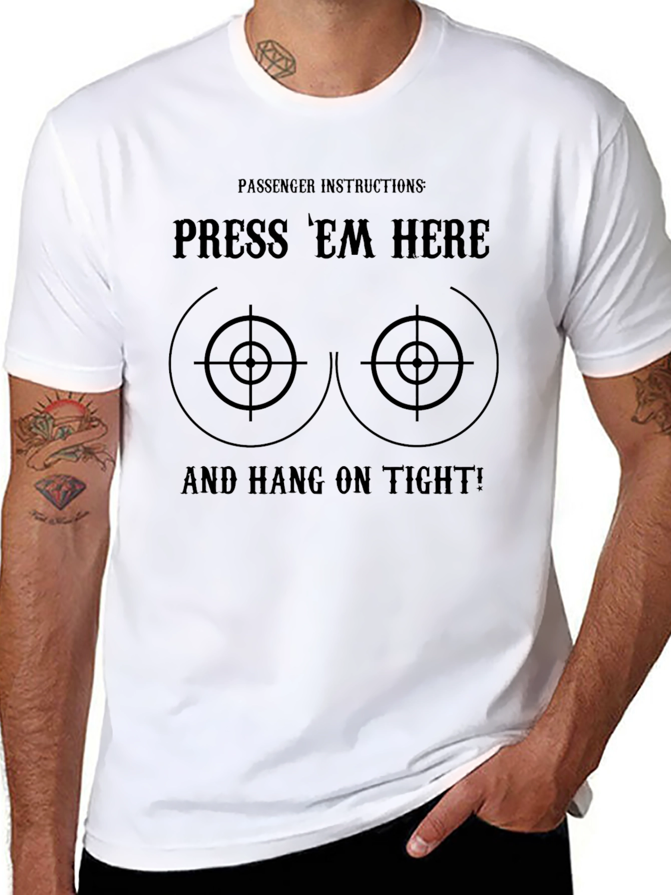 Funny Passenger Instructions Graphic T-Shirt