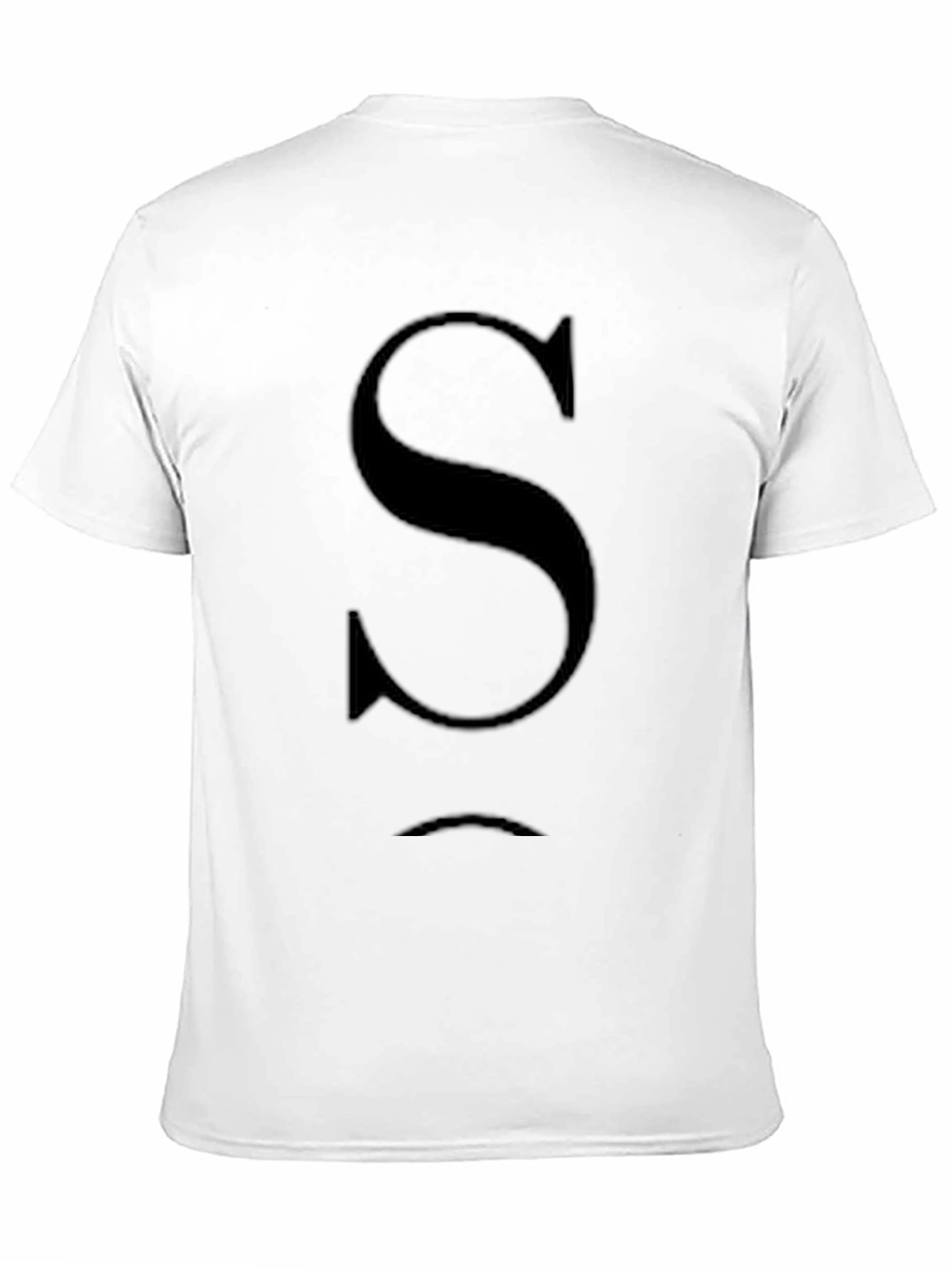 Mens Black T-Shirt with S Design