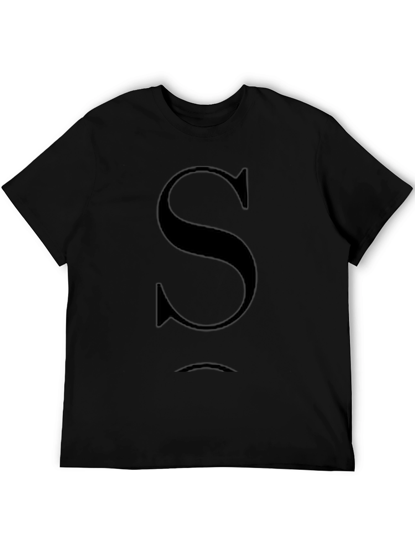 Mens Black T-Shirt with S Design