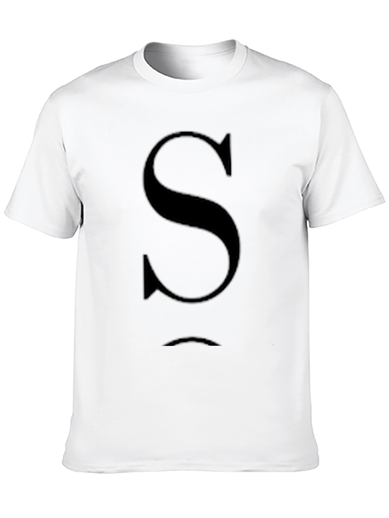 Mens Black T-Shirt with S Design