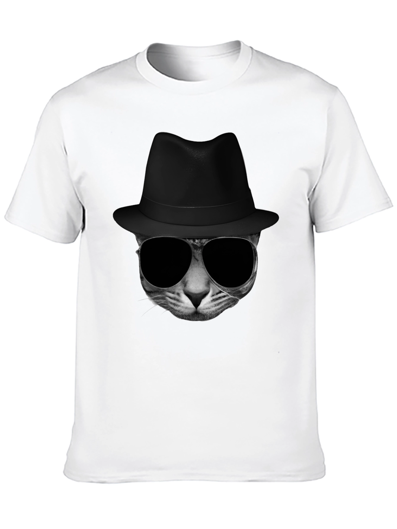 Cool Cat in Hat Graphic Tee