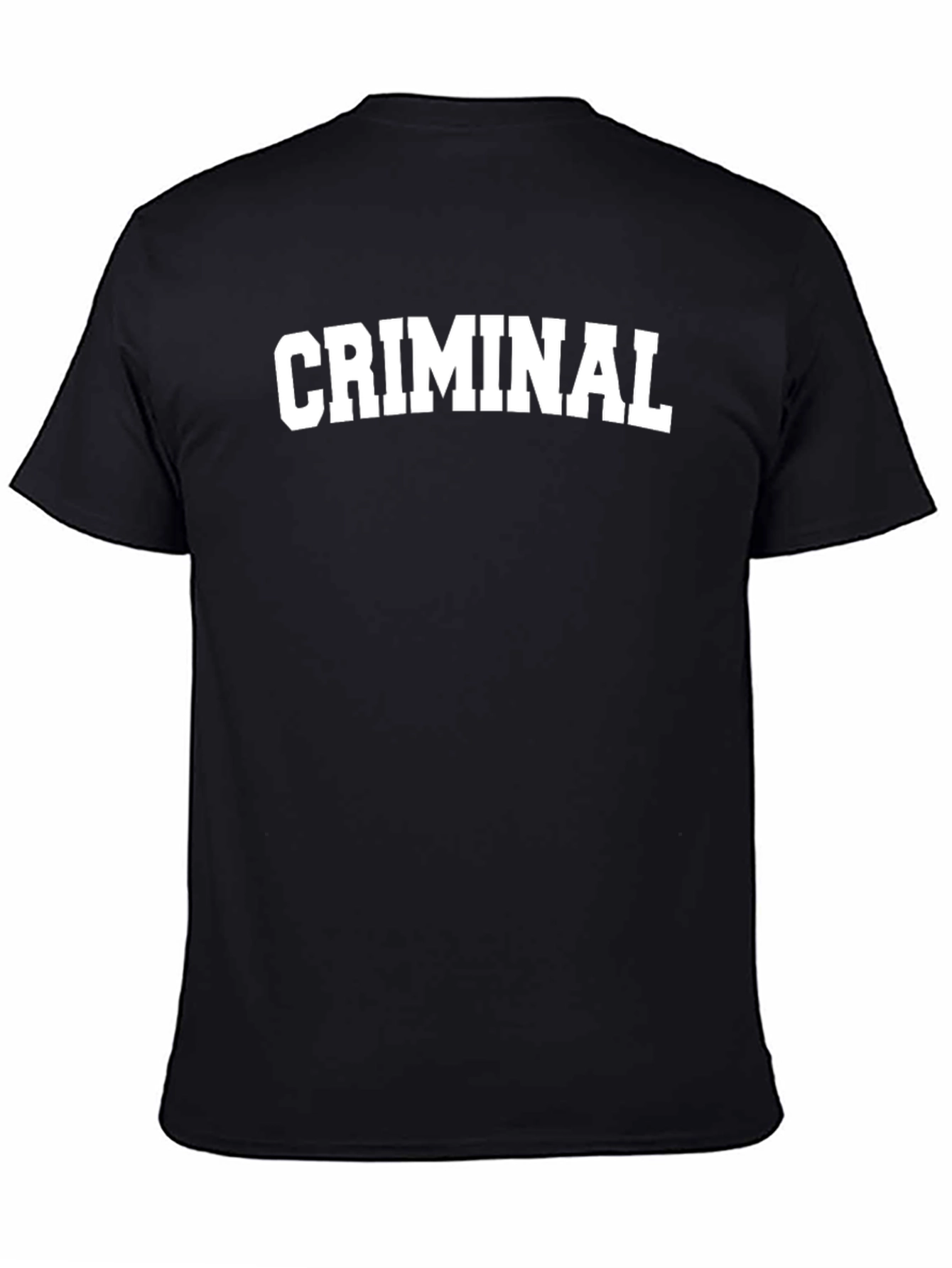 Criminal Graphic Tee - Black Cotton T-Shirt
