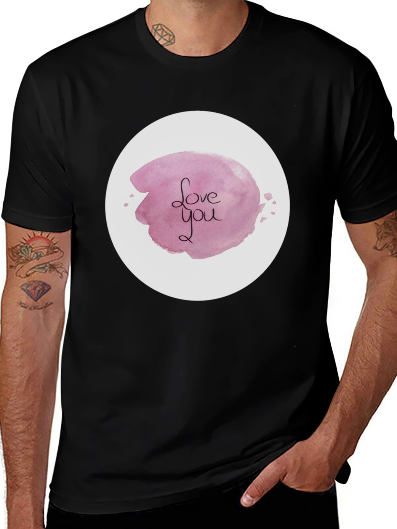 Love You Graphic Tee - Stylish Black Shirt