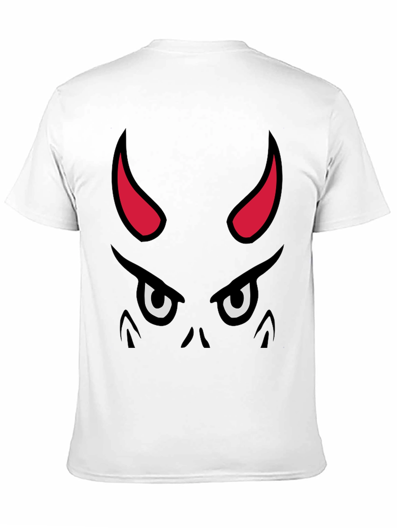 Devil Face Graphic Tee - Black Cotton T-Shirt
