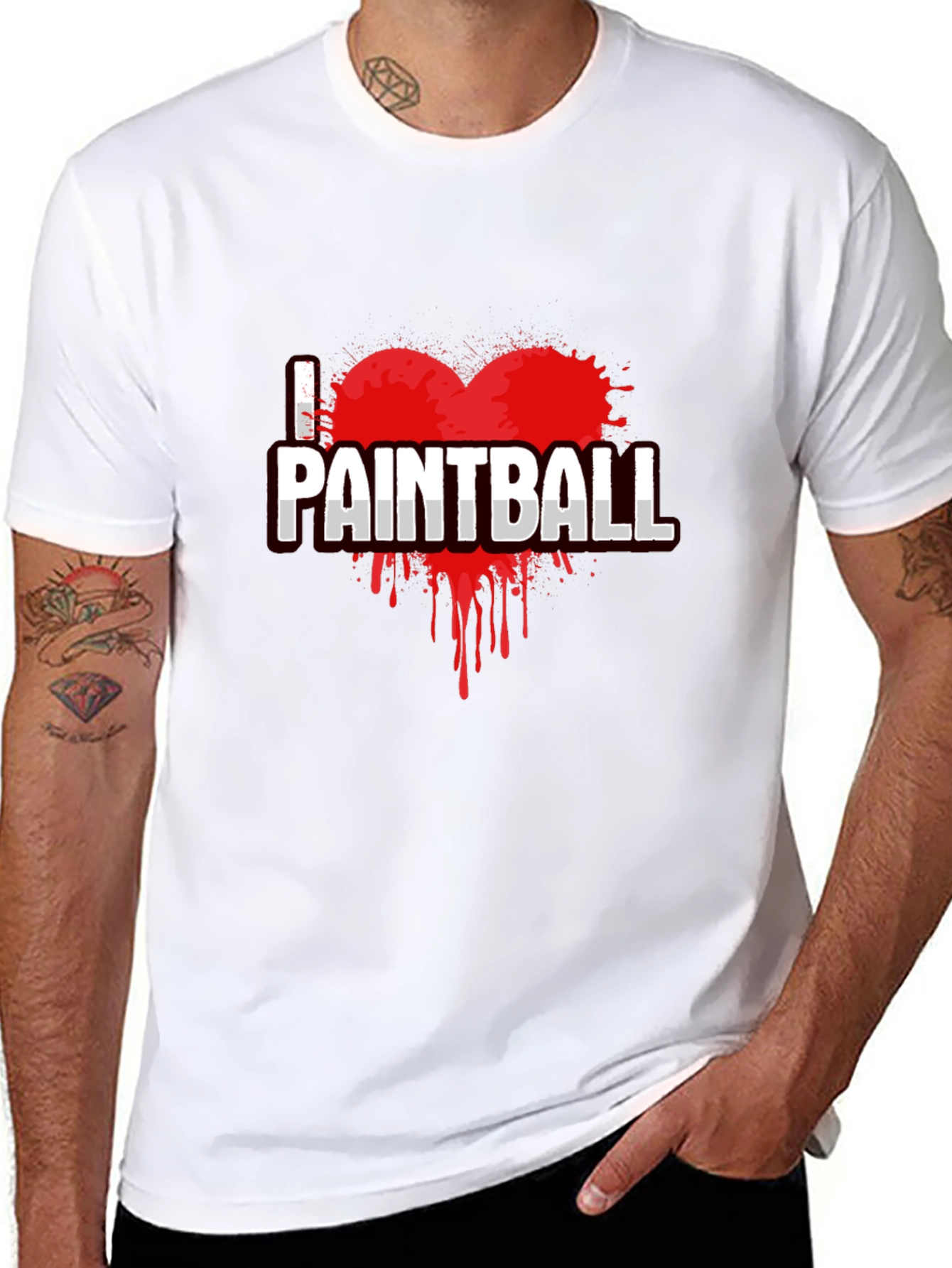 I Love Paintball Black T-Shirt