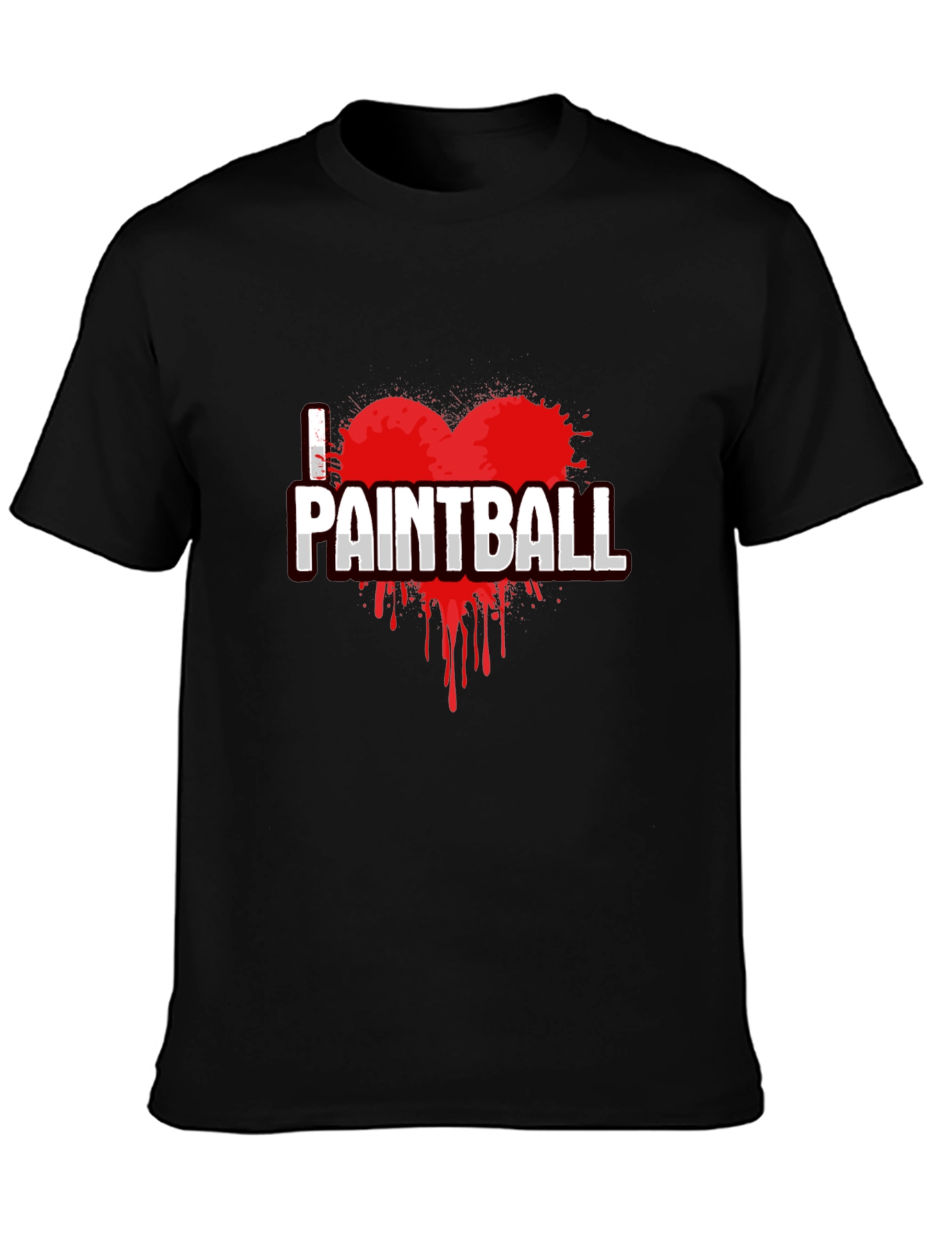 I Love Paintball Black T-Shirt