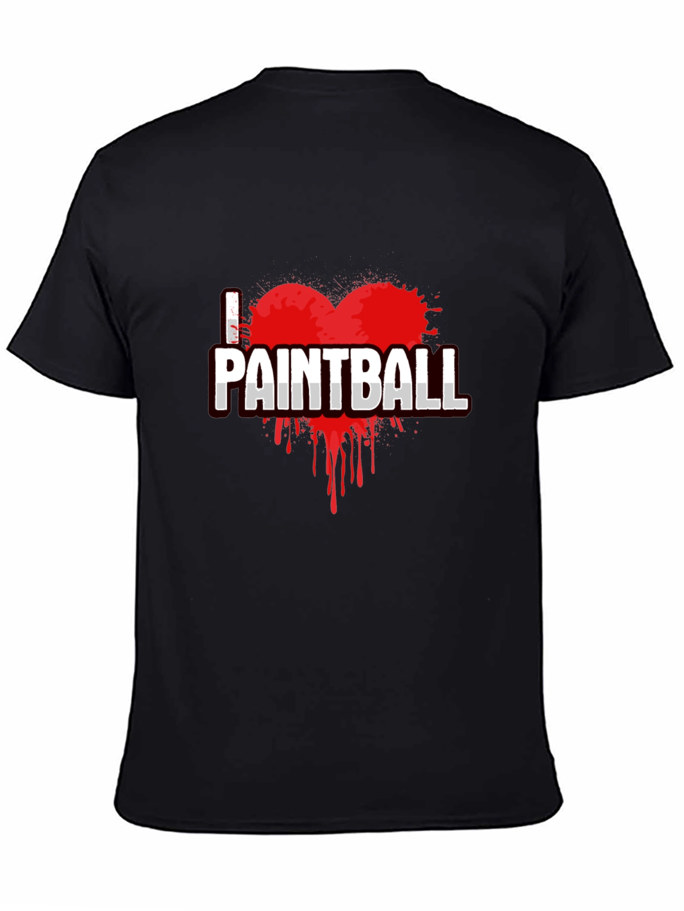 I Love Paintball Black T-Shirt