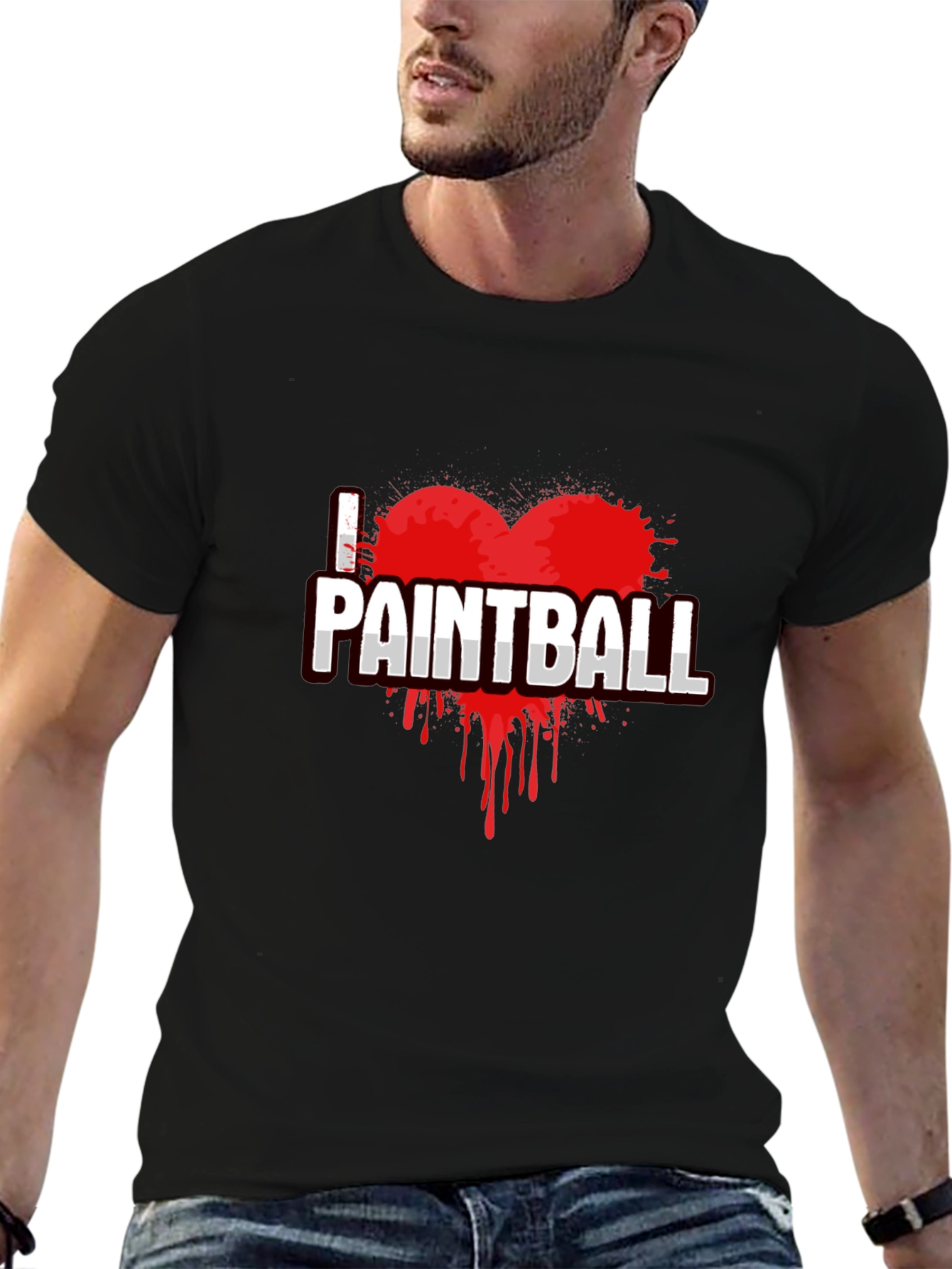 I Love Paintball Black T-Shirt