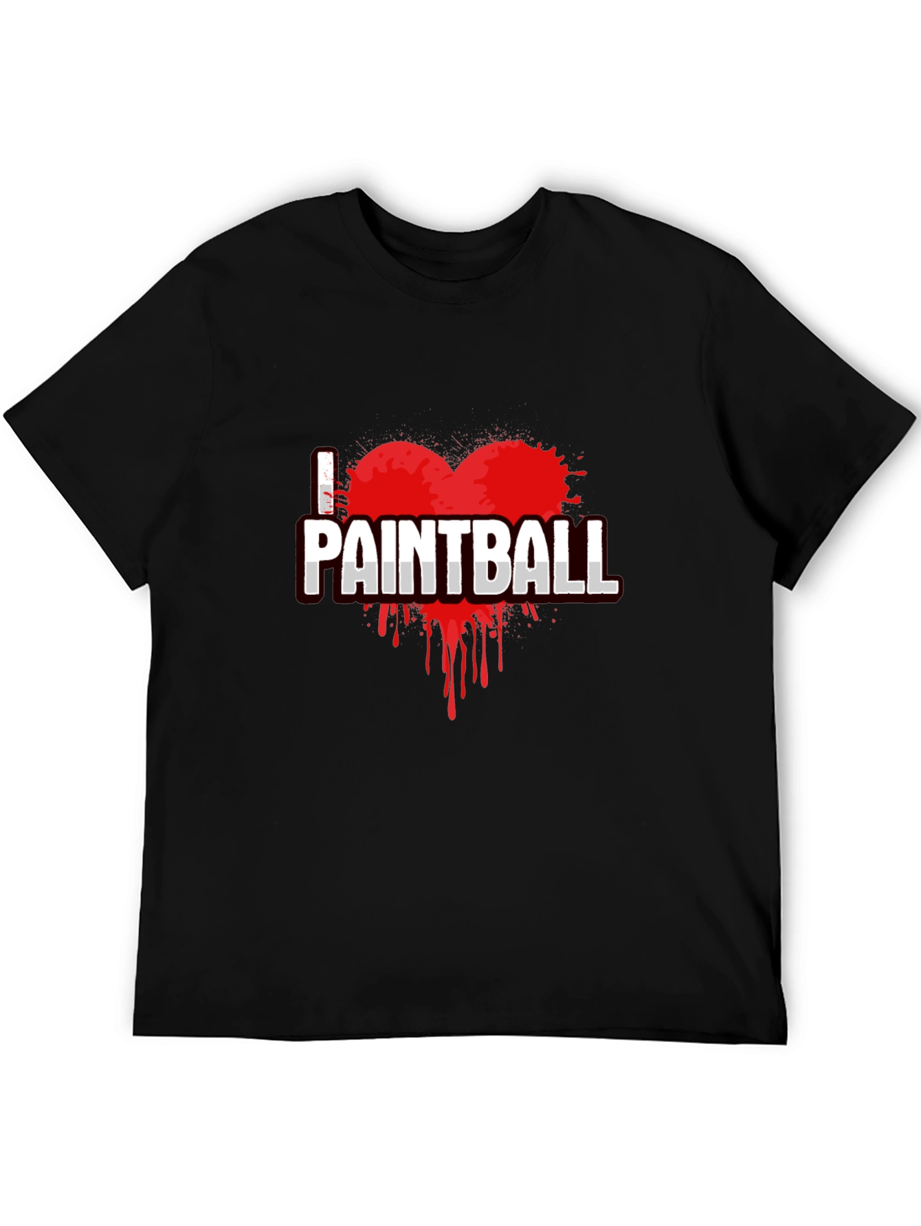 I Love Paintball Black T-Shirt