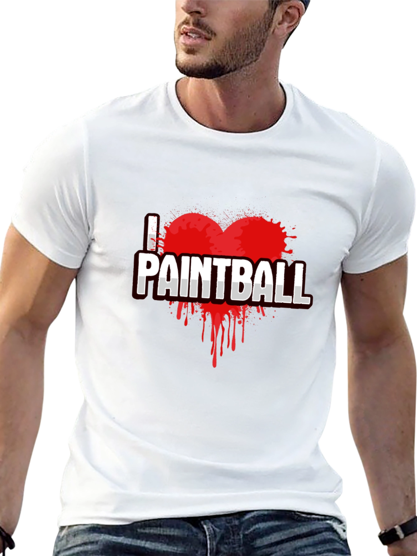 I Love Paintball Black T-Shirt