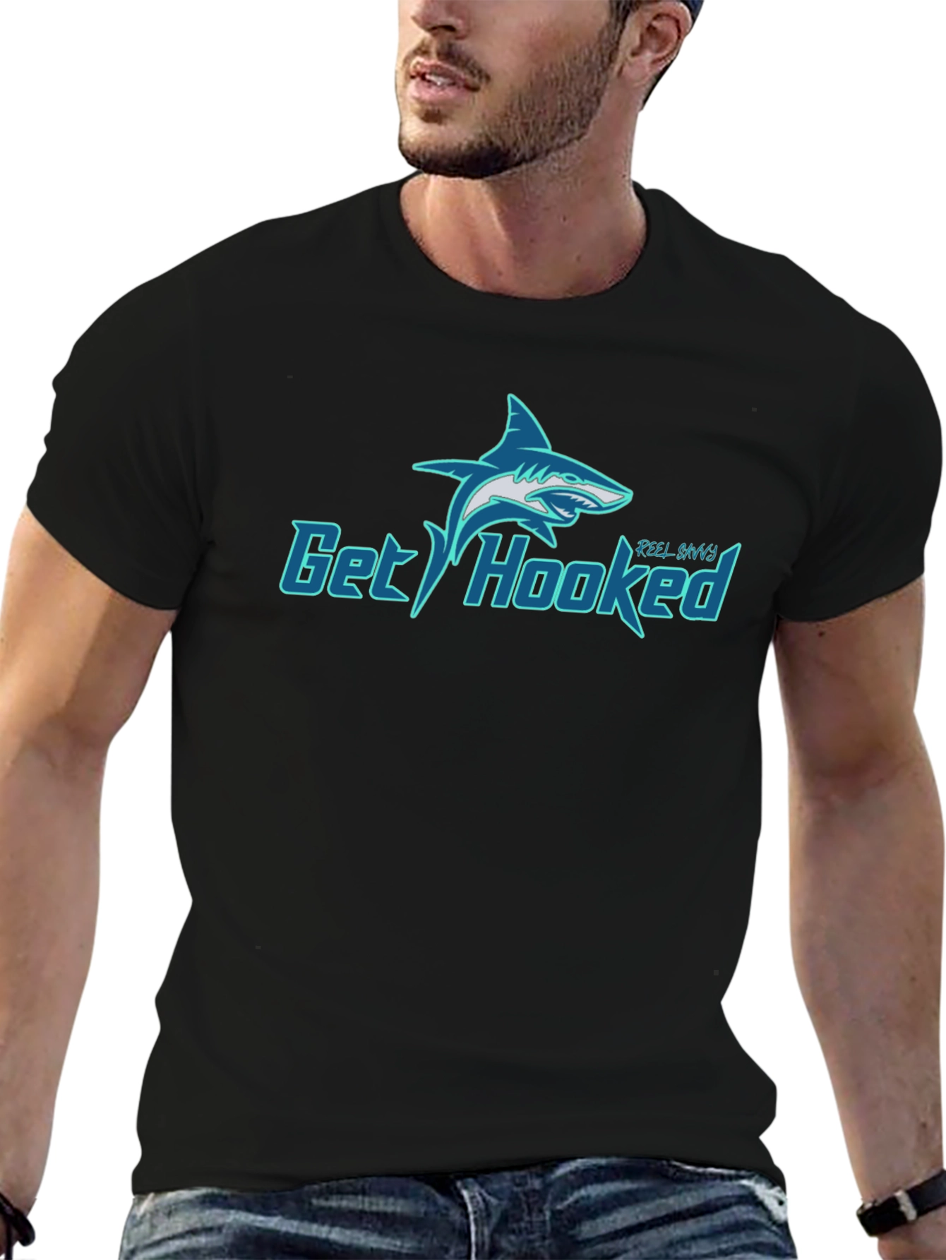 Get Hooked Reel-Savy Shark Graphic Tee