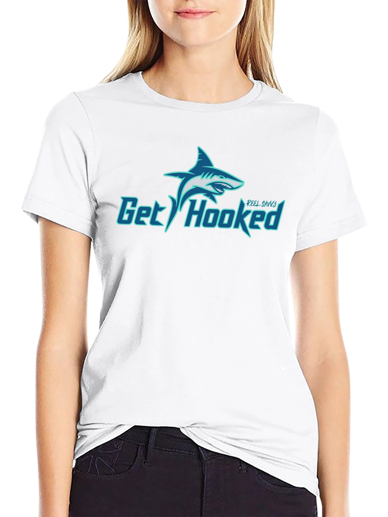 Get Hooked Reel-Savy Shark Graphic Tee