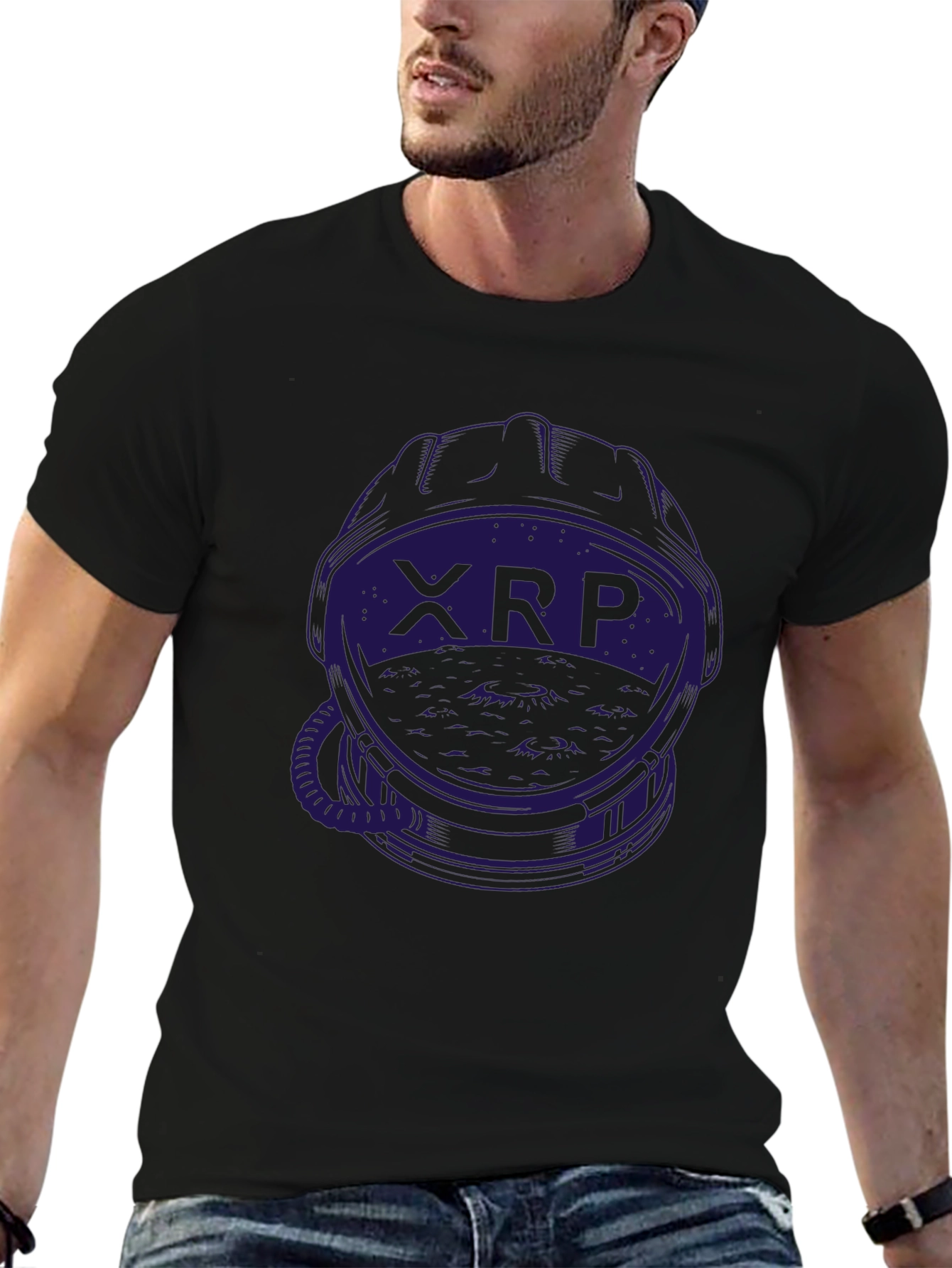 XRP Astronaut Helmet Graphic T-Shirt