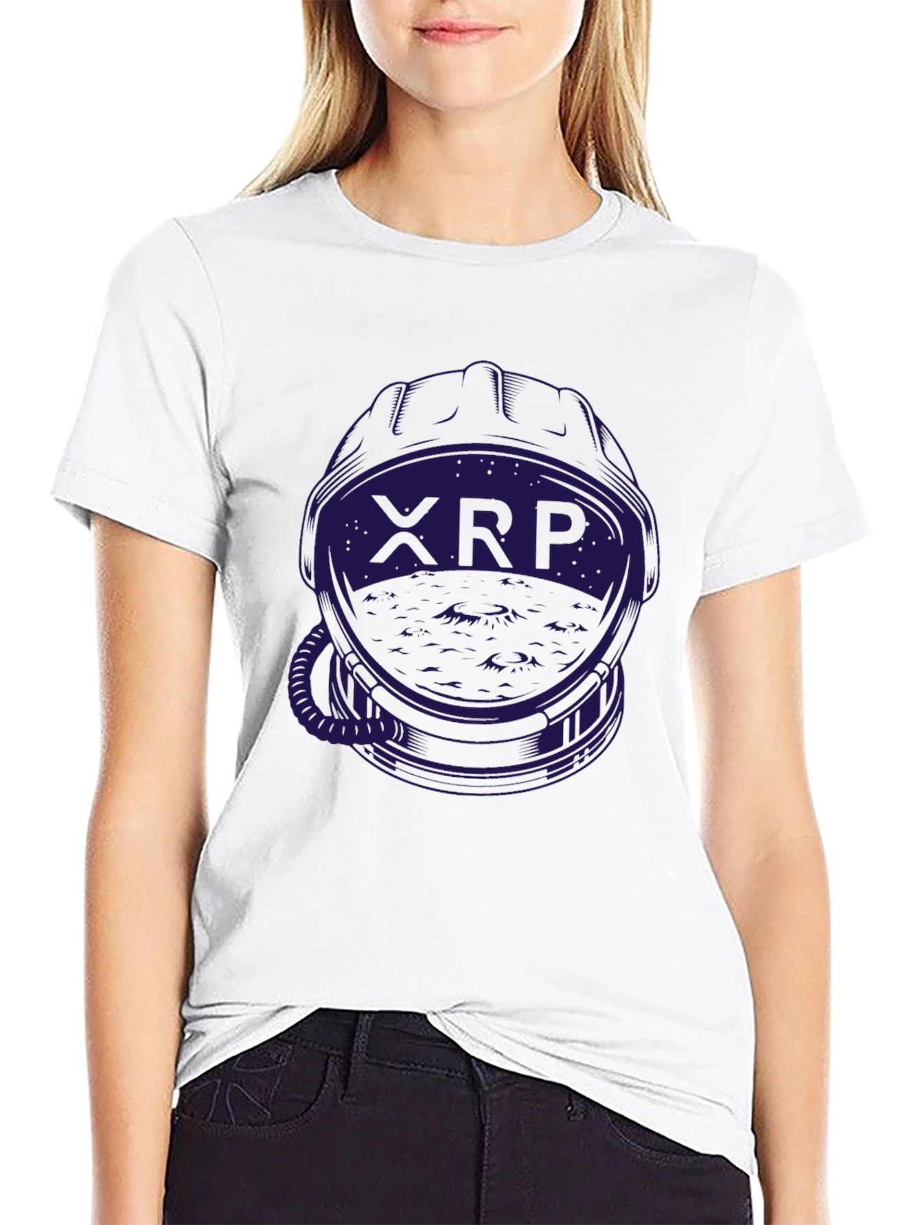 XRP Astronaut Helmet Graphic T-Shirt