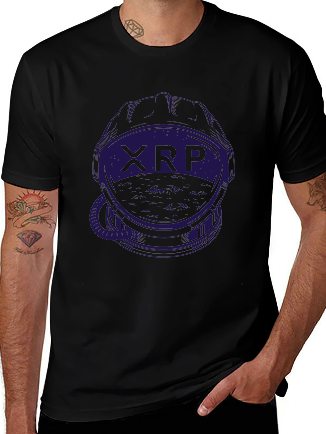 XRP Astronaut Helmet Graphic T-Shirt