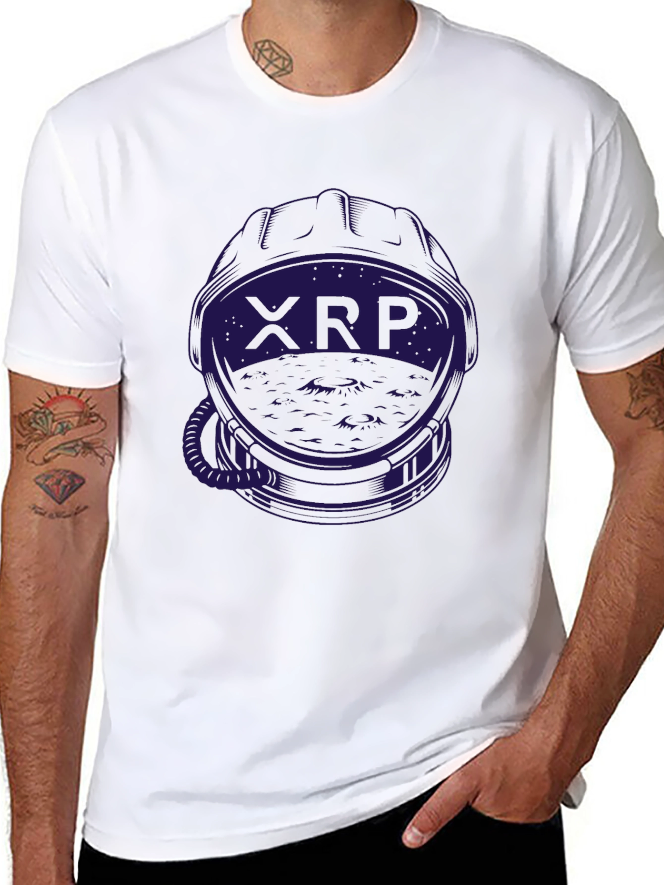 XRP Astronaut Helmet Graphic T-Shirt