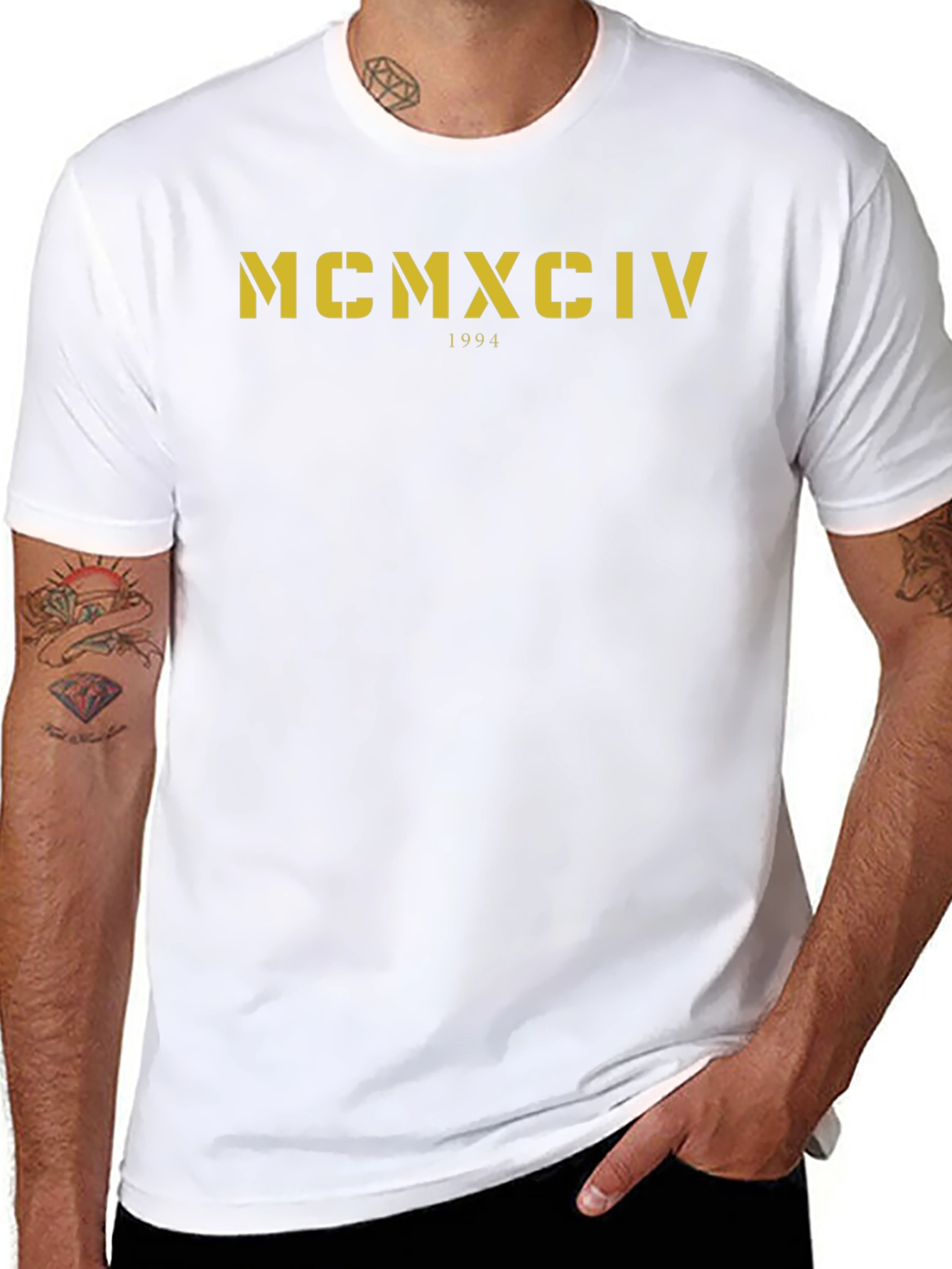 MCMXCIV 1994 Graphic T-Shirt Black Casual Wear