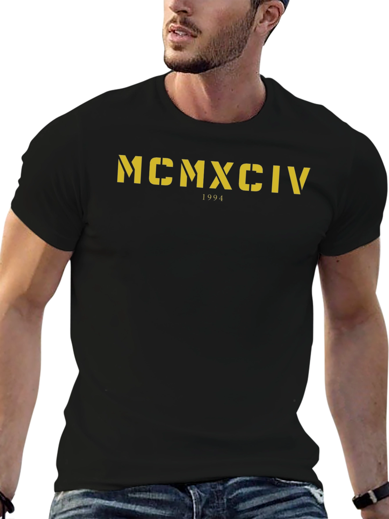 MCMXCIV 1994 Graphic T-Shirt Black Casual Wear