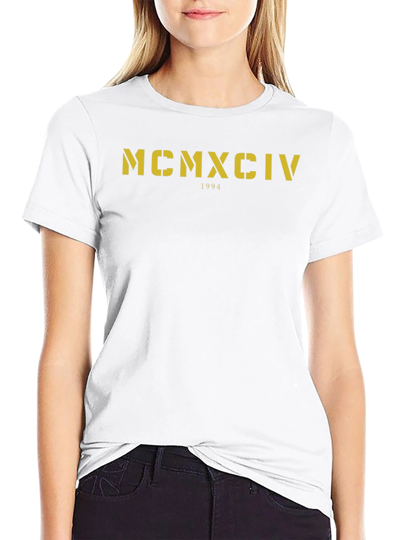 MCMXCIV 1994 Graphic T-Shirt Black Casual Wear