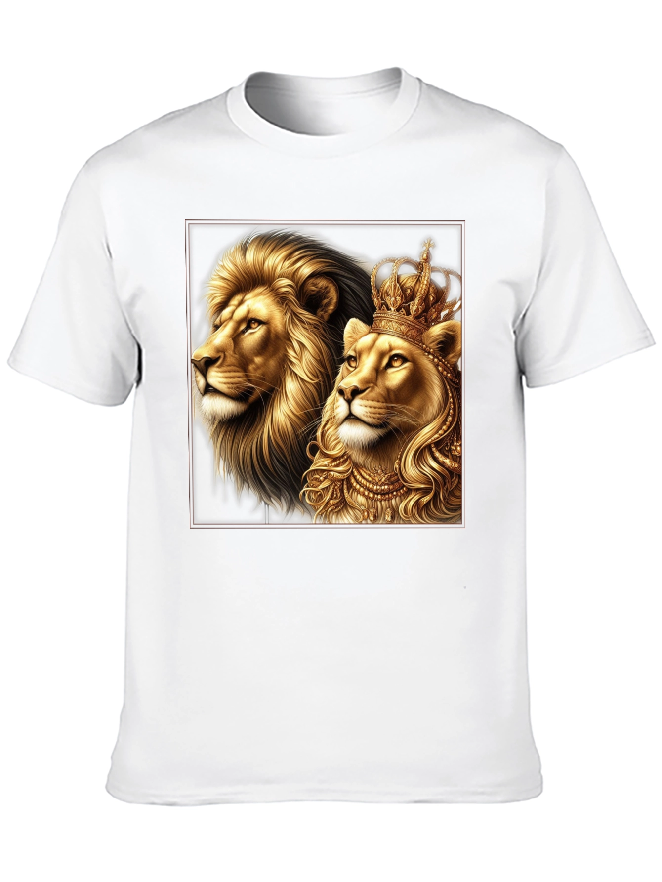 Royal Lion King & Queen Graphic Tee