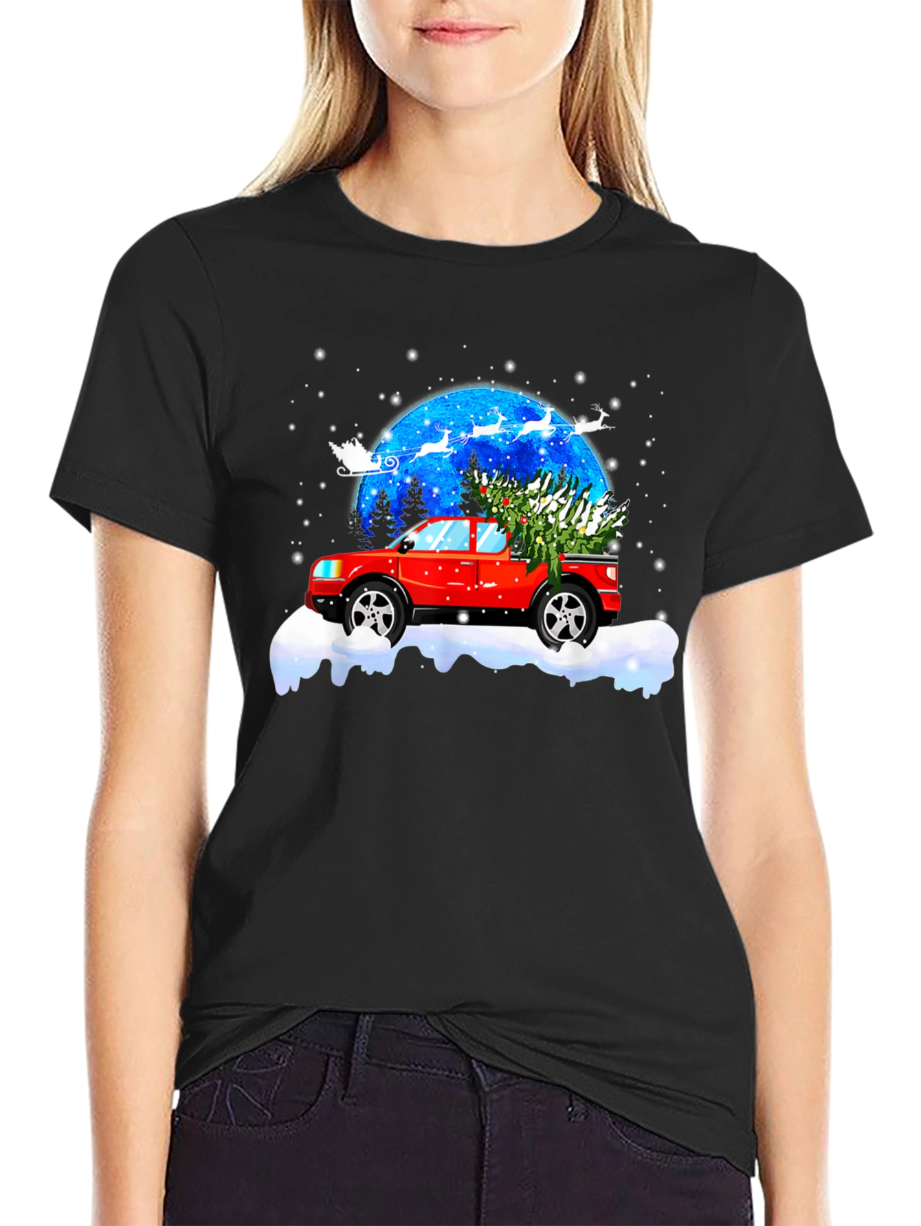 Christmas Truck Tree T-Shirt