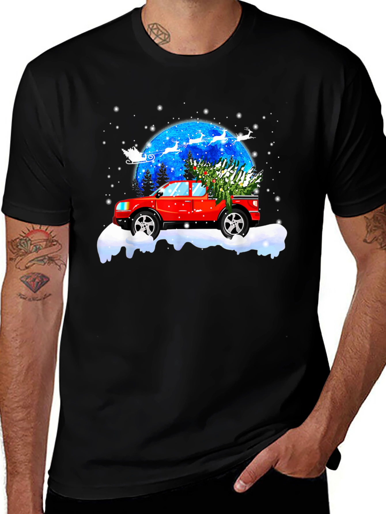 Christmas Truck Tree T-Shirt