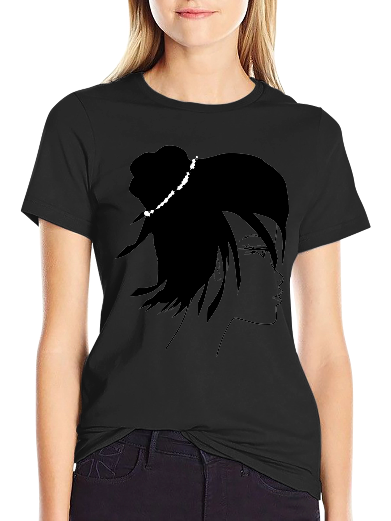 Silhouette Girl Black T-Shirt