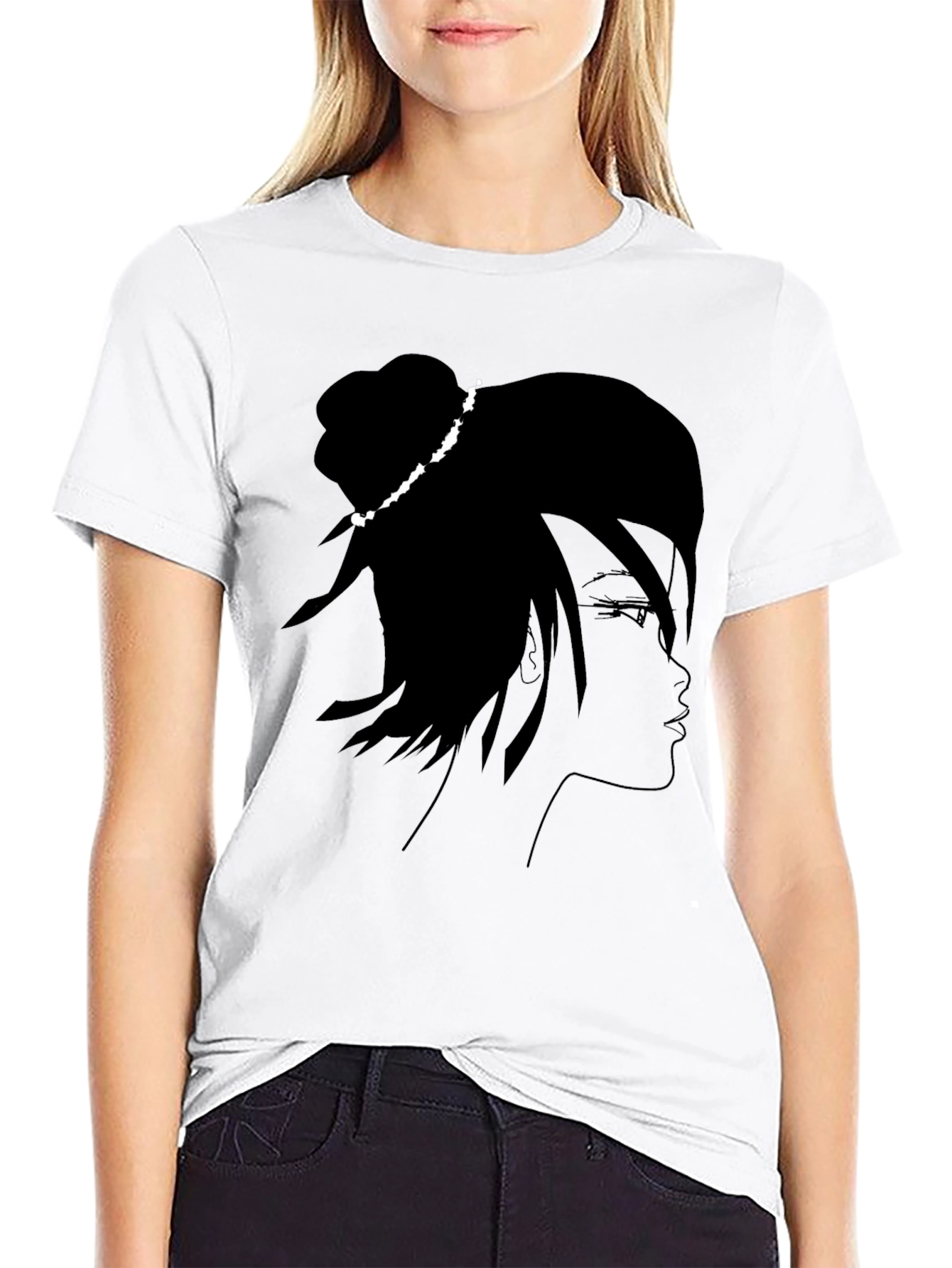 Silhouette Girl Black T-Shirt