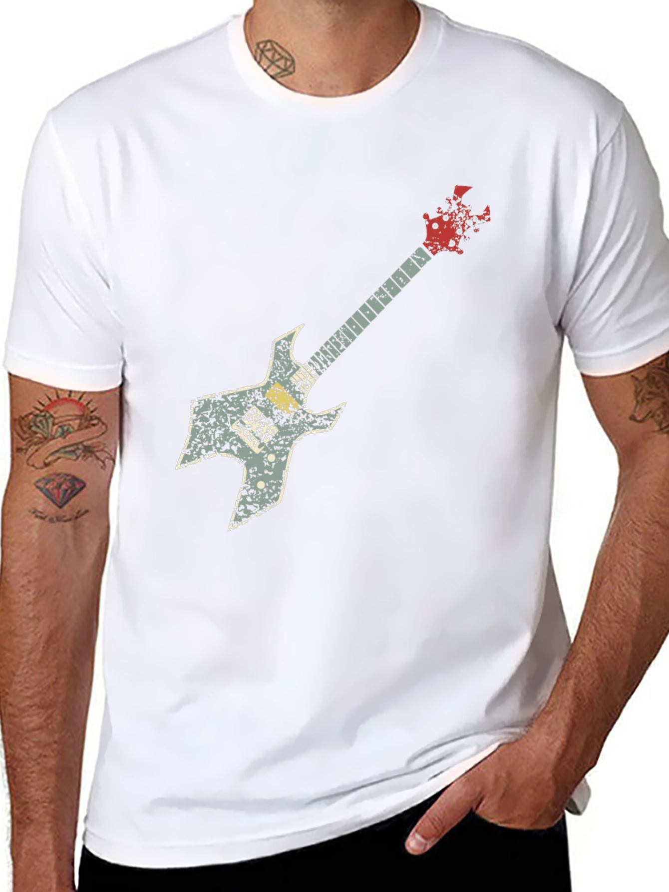 Guitar Graphic Tee - Rock Music Shirt