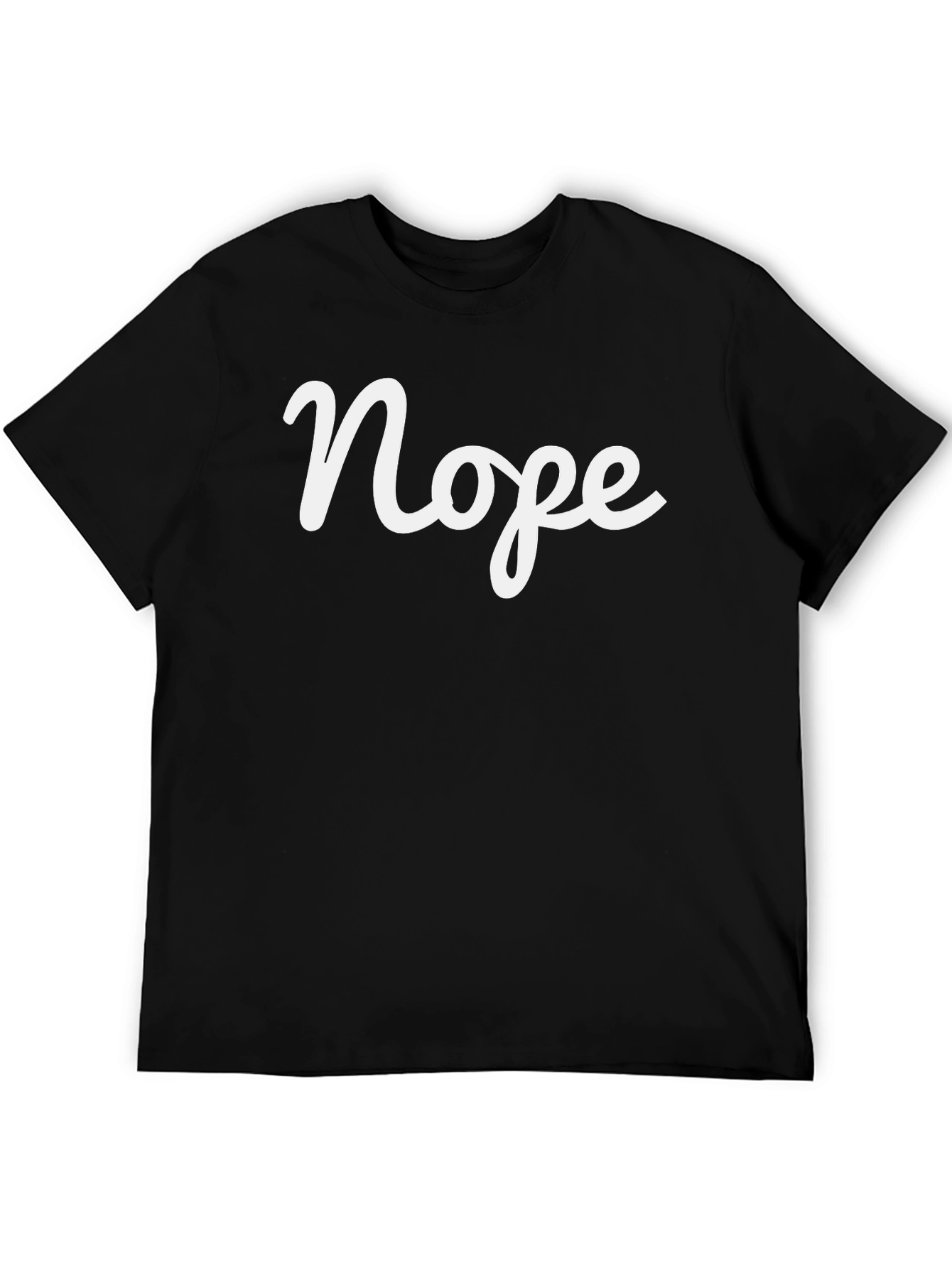 Nope Graphic Tee - Casual Slogan T-Shirt
