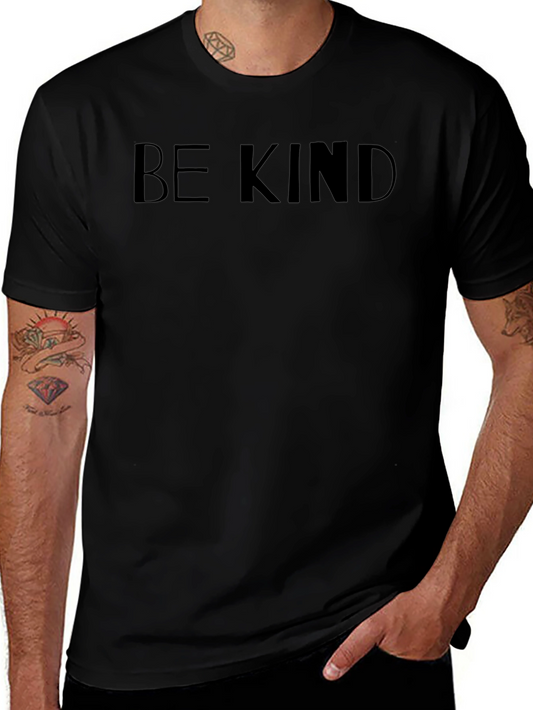 Be Kind Graphic Tee - Soft Black Cotton T-Shirt