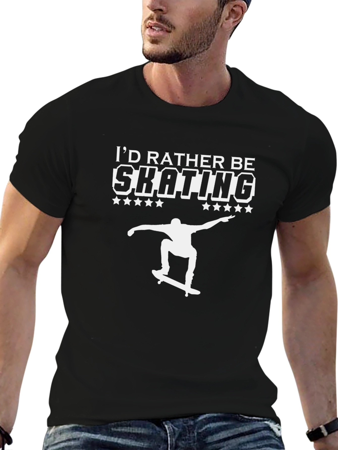 Skating T-Shirt - Id Rather Be Skating Graphic Tee