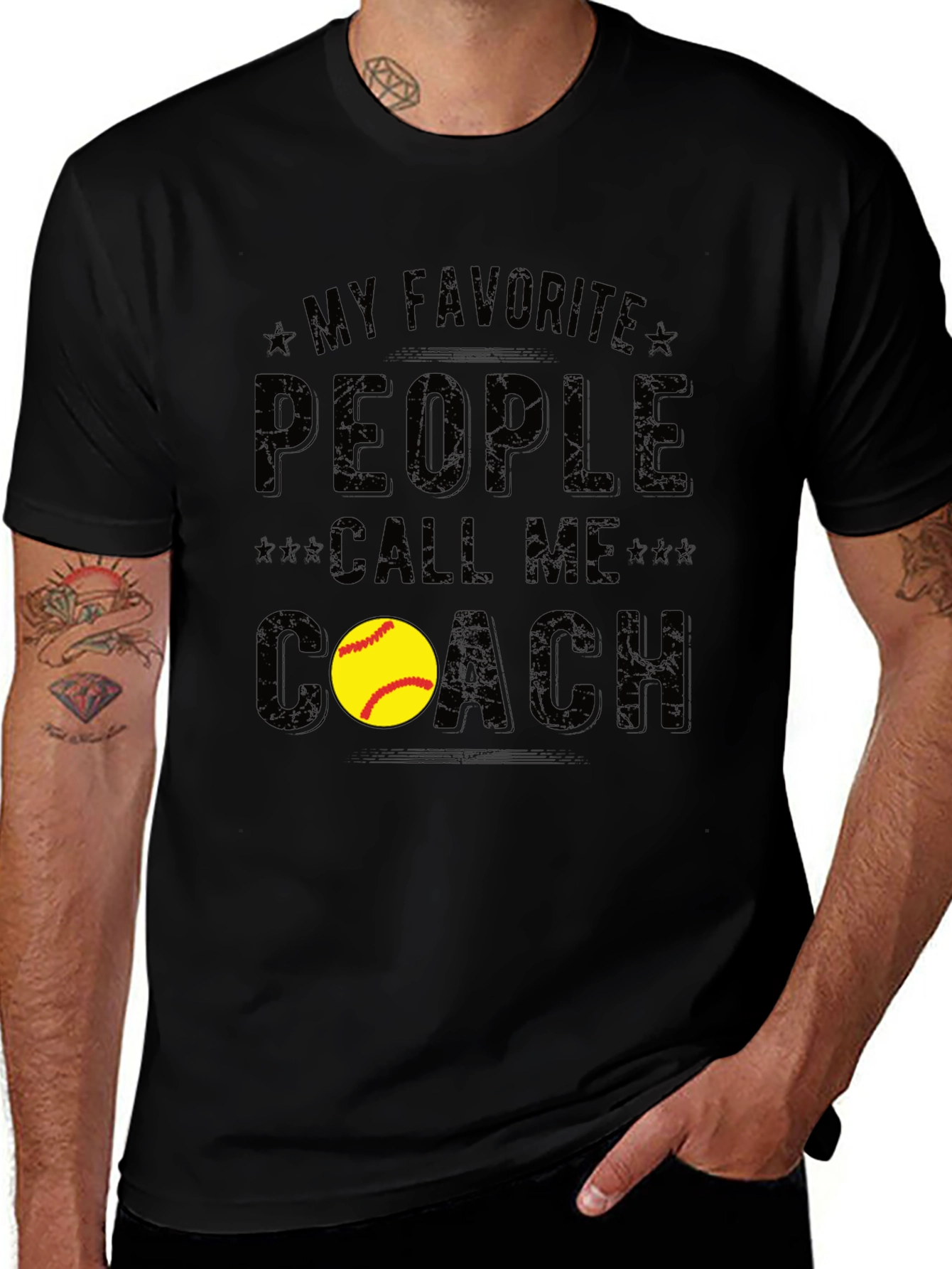 My Favorite People Call Me Coach Graphic Tee