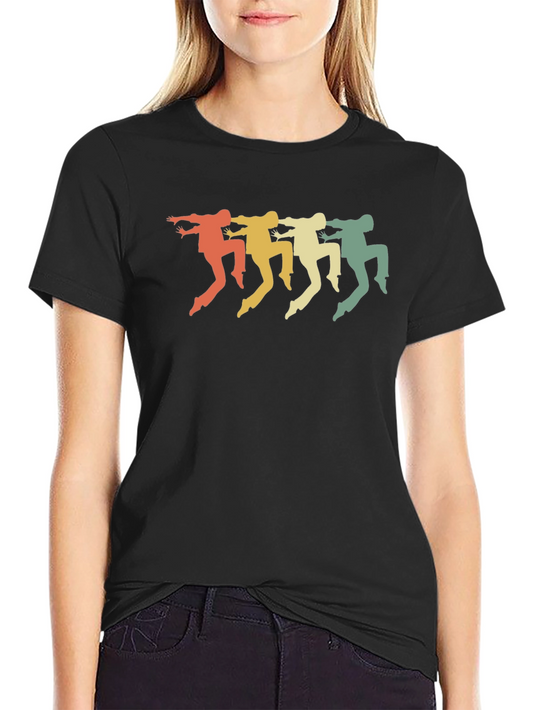 Retro Dance Silhouette Graphic T-Shirt