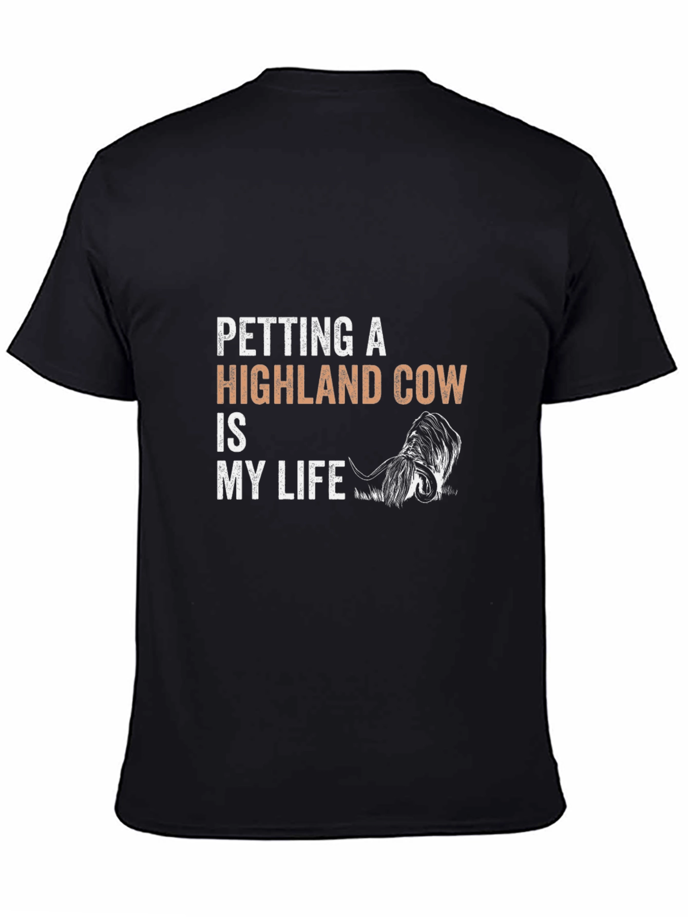 Petting Highland Cow T-Shirt - Soft Cotton Tee