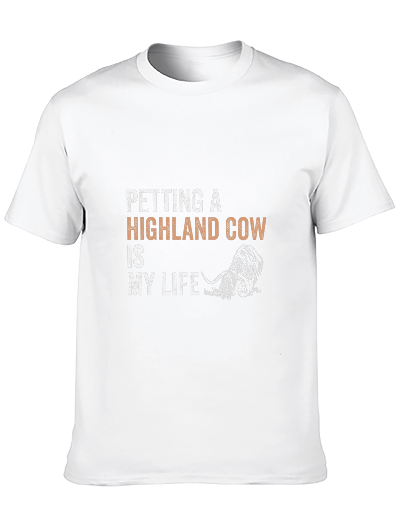 Petting Highland Cow T-Shirt - Soft Cotton Tee