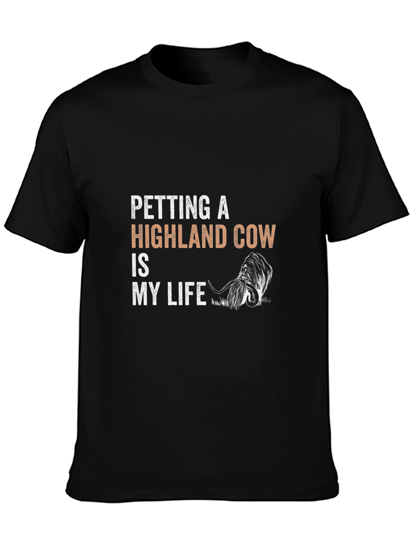 Petting Highland Cow T-Shirt - Soft Cotton Tee