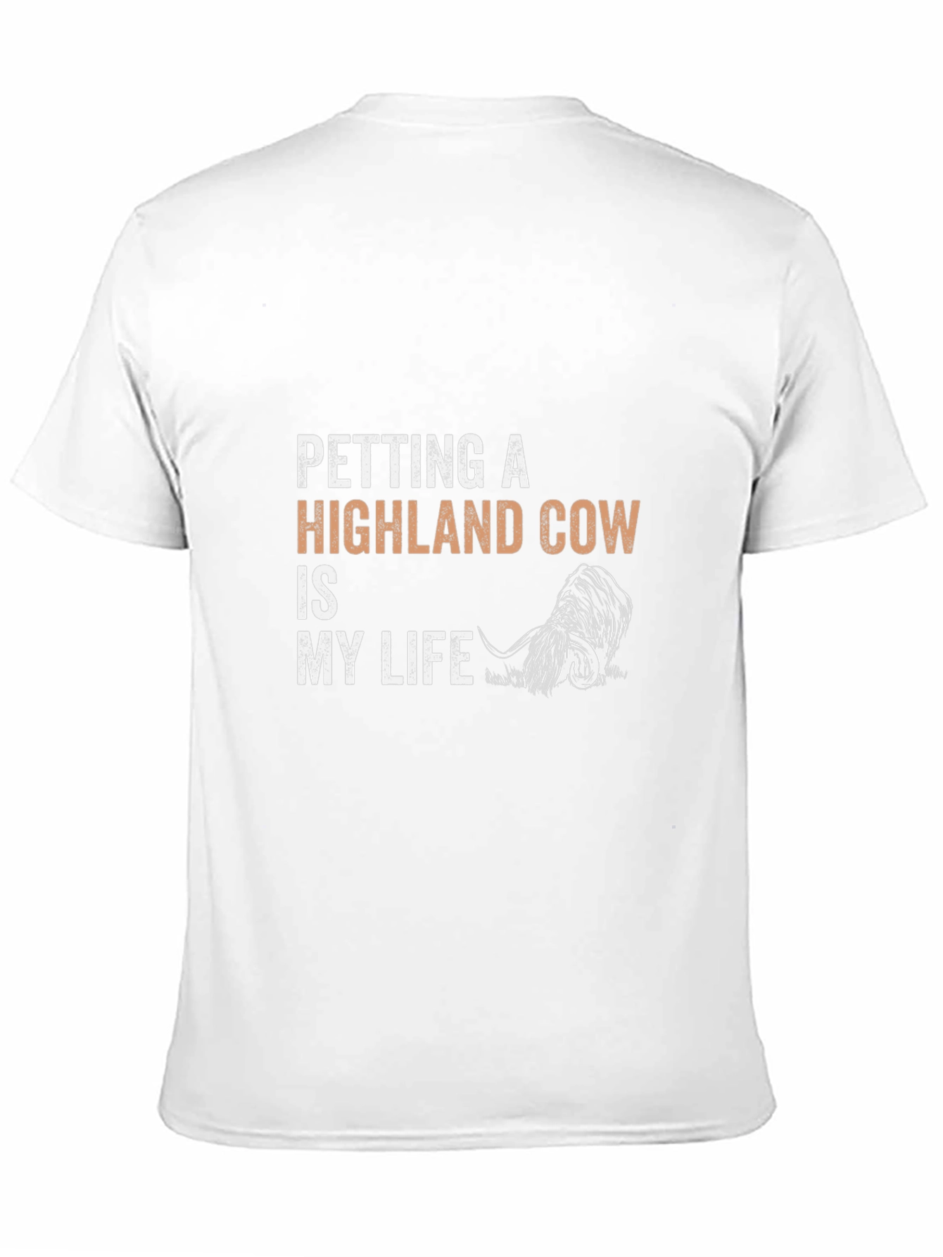 Petting Highland Cow T-Shirt - Soft Cotton Tee