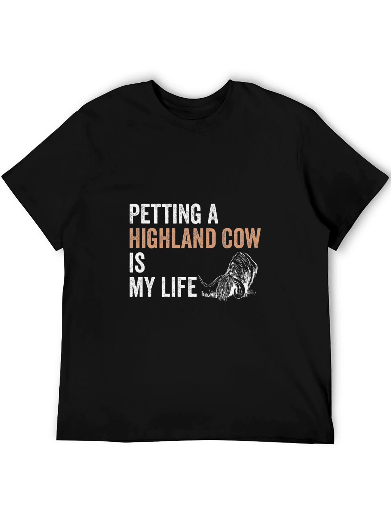 Petting Highland Cow T-Shirt - Soft Cotton Tee