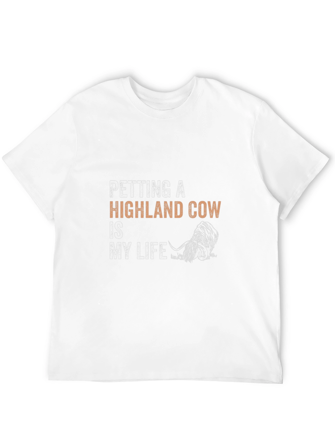 Petting Highland Cow T-Shirt - Soft Cotton Tee