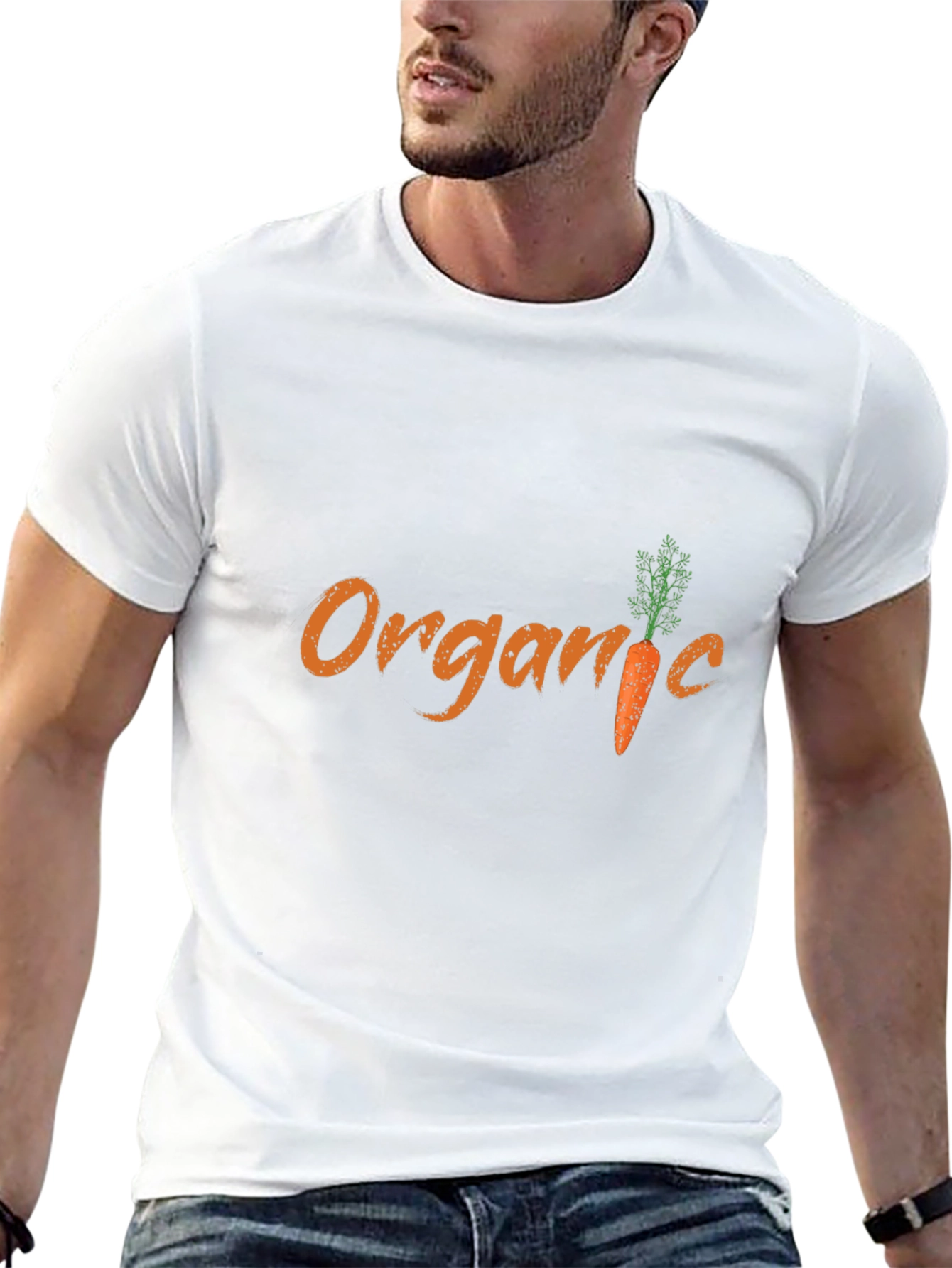 Organic Carrot Graphic Tee - Soft Cotton Blend