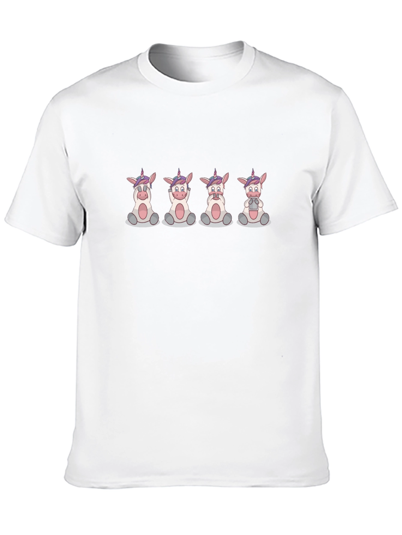 Unicorn Emoji Black T-Shirt
