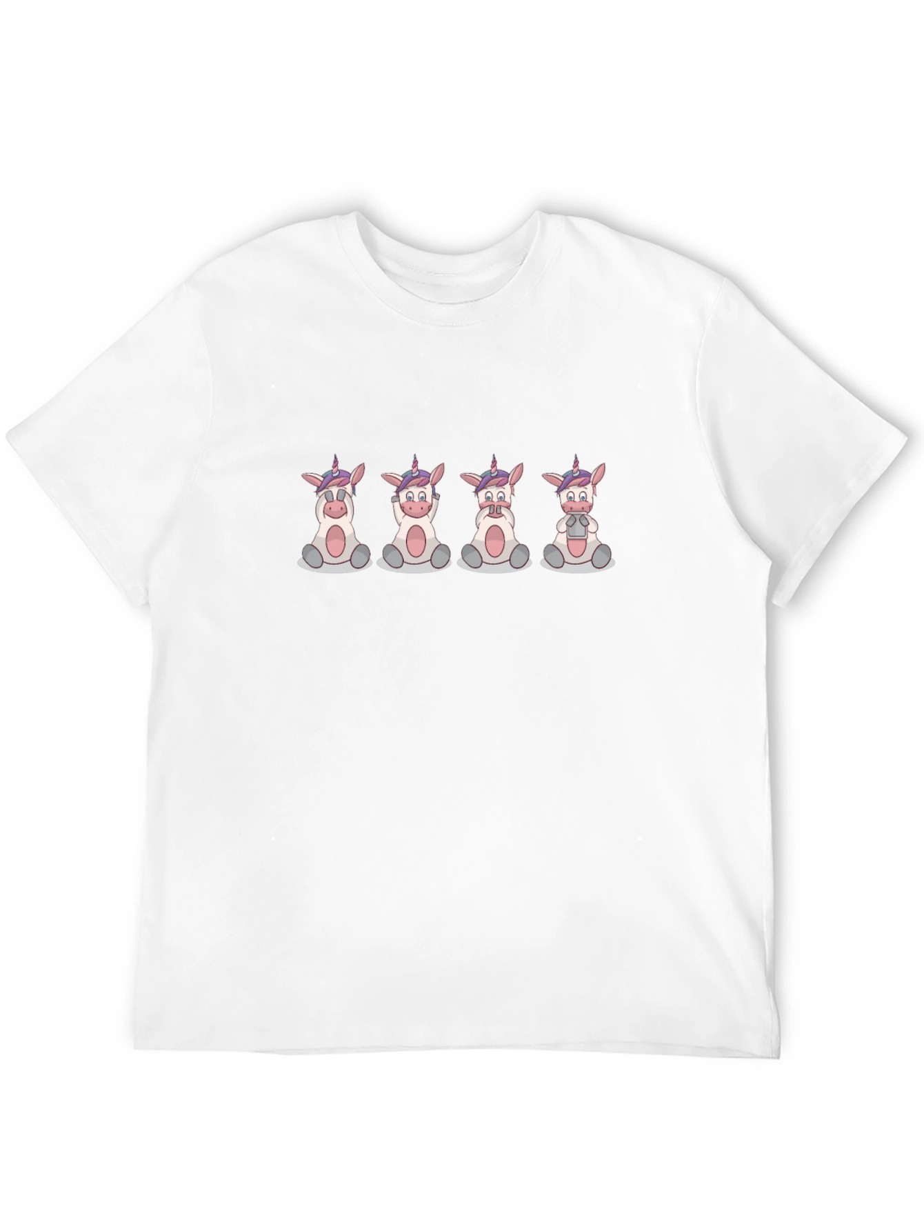 Unicorn Emoji Black T-Shirt