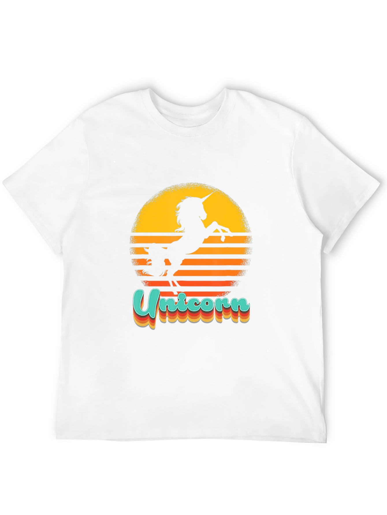 Unicorn Sunset Black Graphic Tee