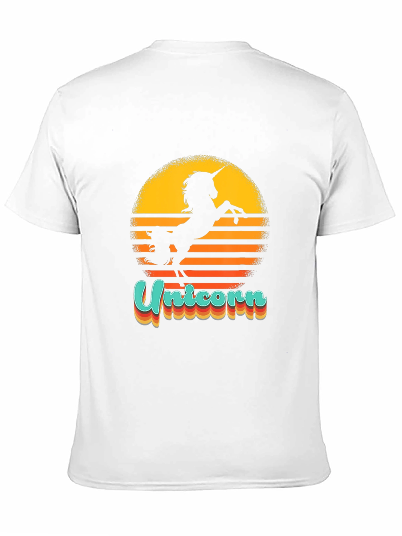 Unicorn Sunset Black Graphic Tee
