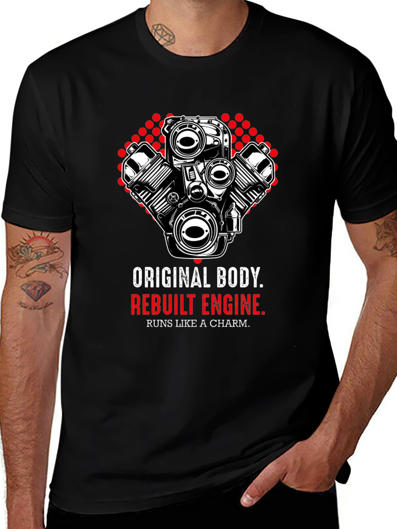 Original Body Rebuilt Engine Mens Graphic Tee