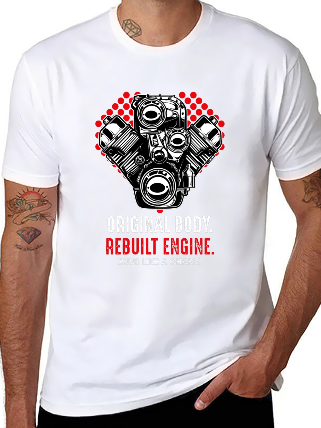 Original Body Rebuilt Engine Mens Graphic Tee