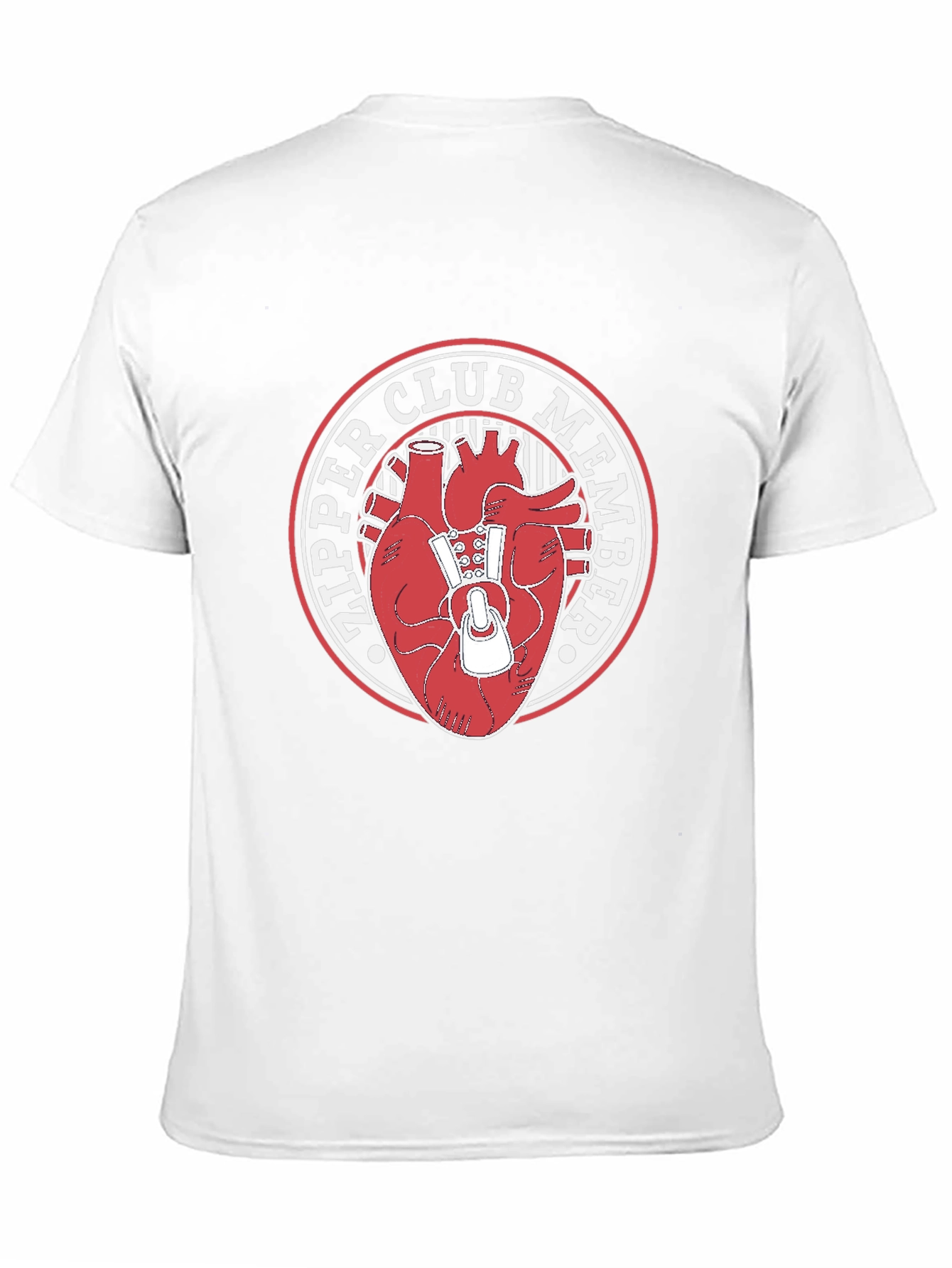 Zipper Club Heart Graphic Tee - Black